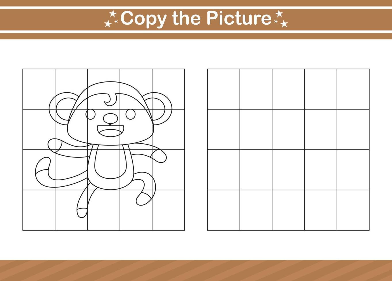 copier l'image jeu éducatif pour la maternelle et le préscolaire. jeu de feuille de calcul pour les enfants vecteur