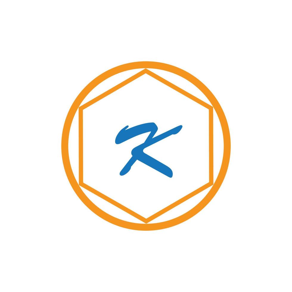 Éléments de modèle de conception d'icône de logo lettre k vecteur