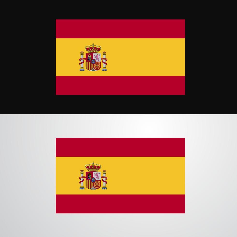 conception de bannière drapeau espagne vecteur