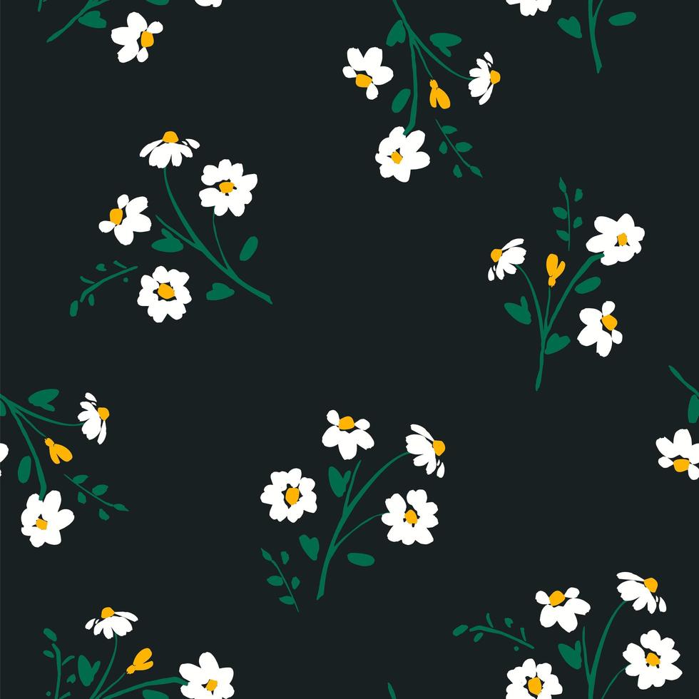 motif abstrait avec des fleurs vecteur