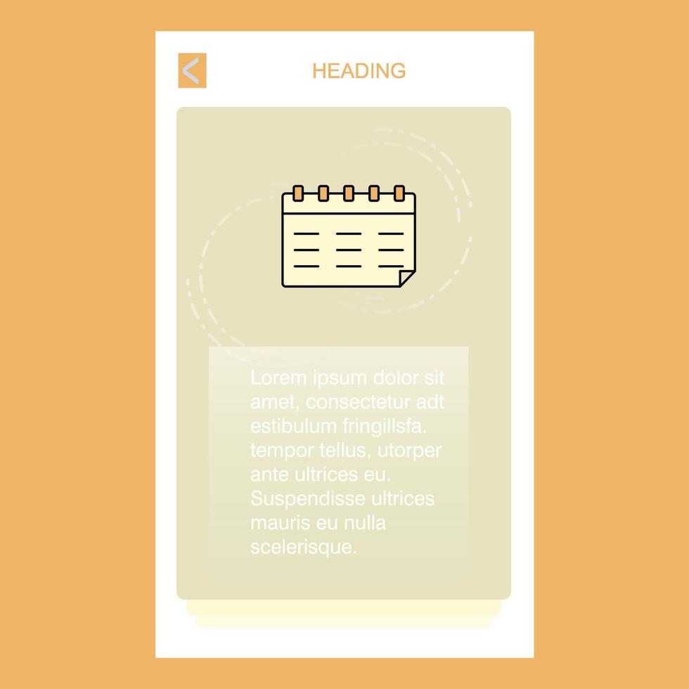 calendrier mobile bannière verticale conception vecteur de conception