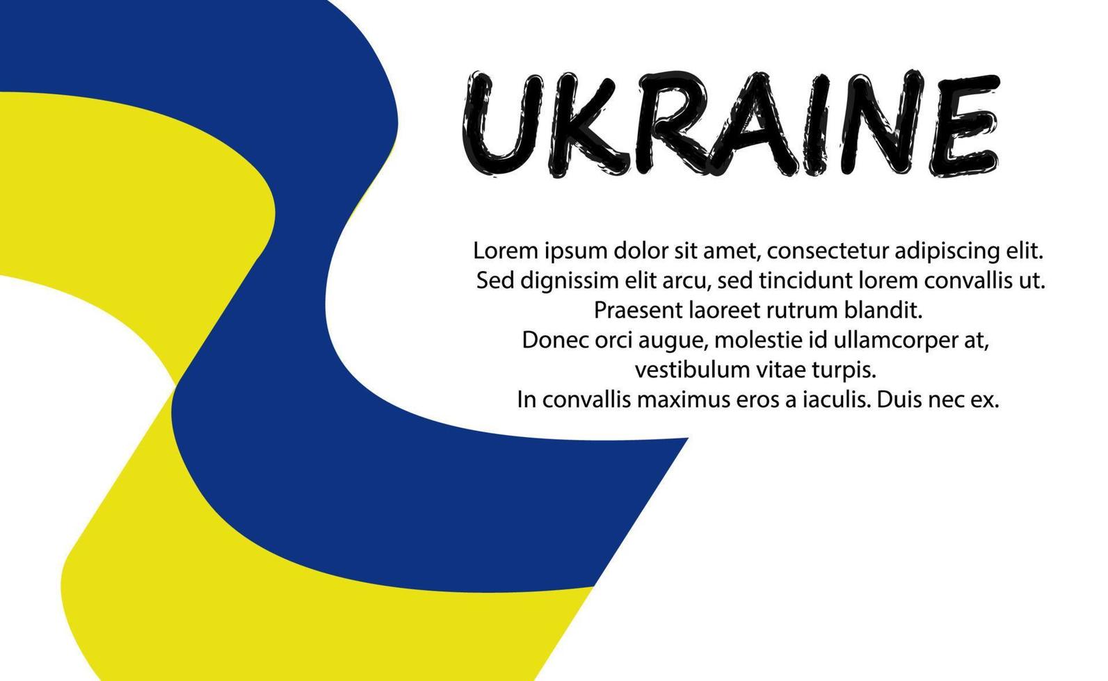 agitant le drapeau de l'ukraine. illustration vectorielle vecteur