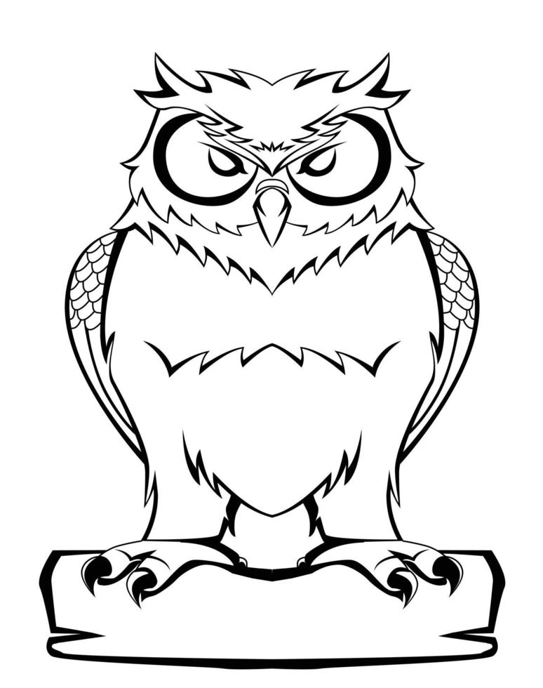 illustration vectorielle de hibou vecteur