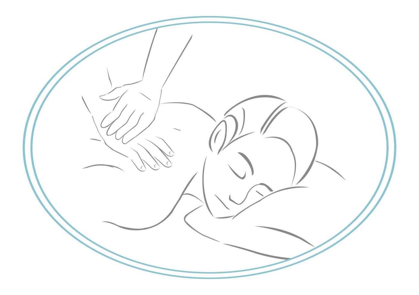 illustration de corps de massage vecteur