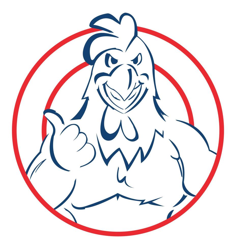 illustration de symbole de poulet vecteur