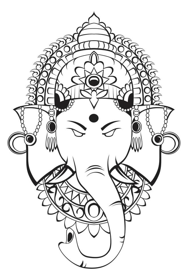 illustration vectorielle de ganesha vecteur