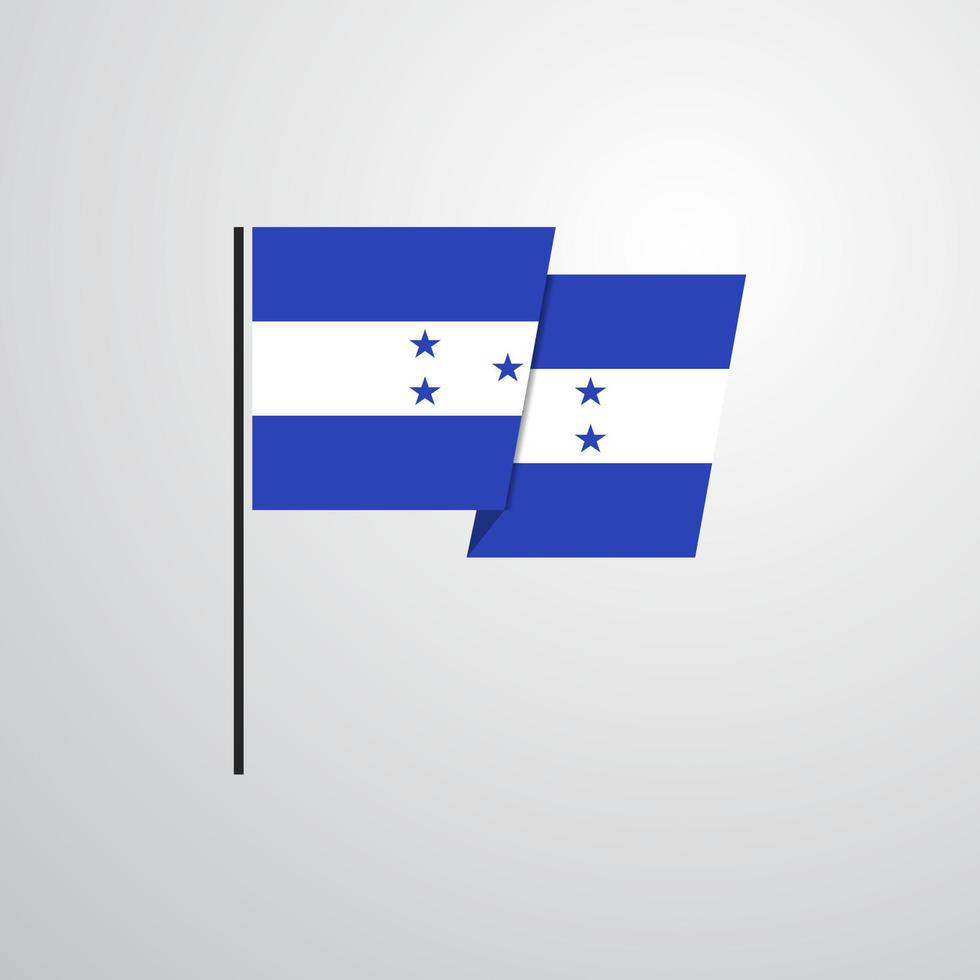 vecteur de conception de drapeau agitant le honduras