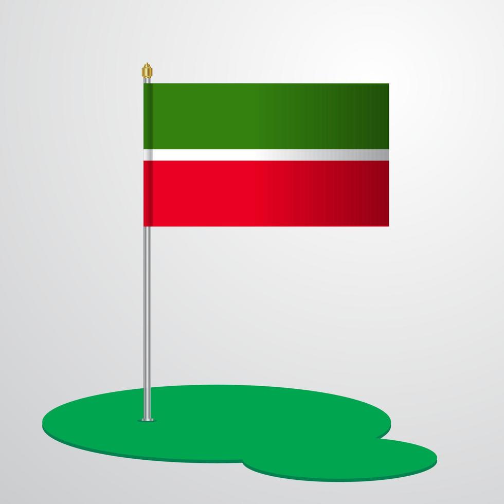 mât du drapeau tatarstan vecteur