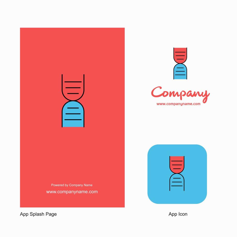 icône de l'application du logo de la société adn et conception de la page de démarrage éléments de conception de l'application commerciale créative vecteur