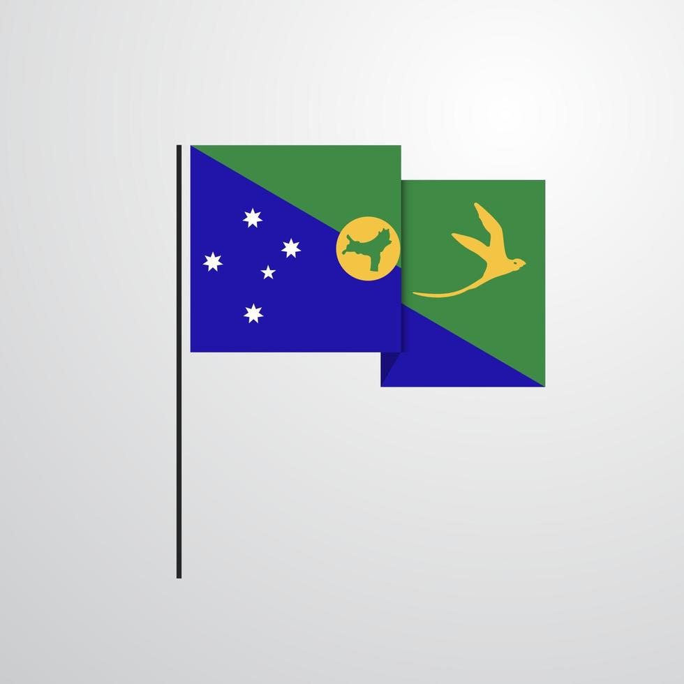 vecteur de conception de drapeau agitant l'île de noël