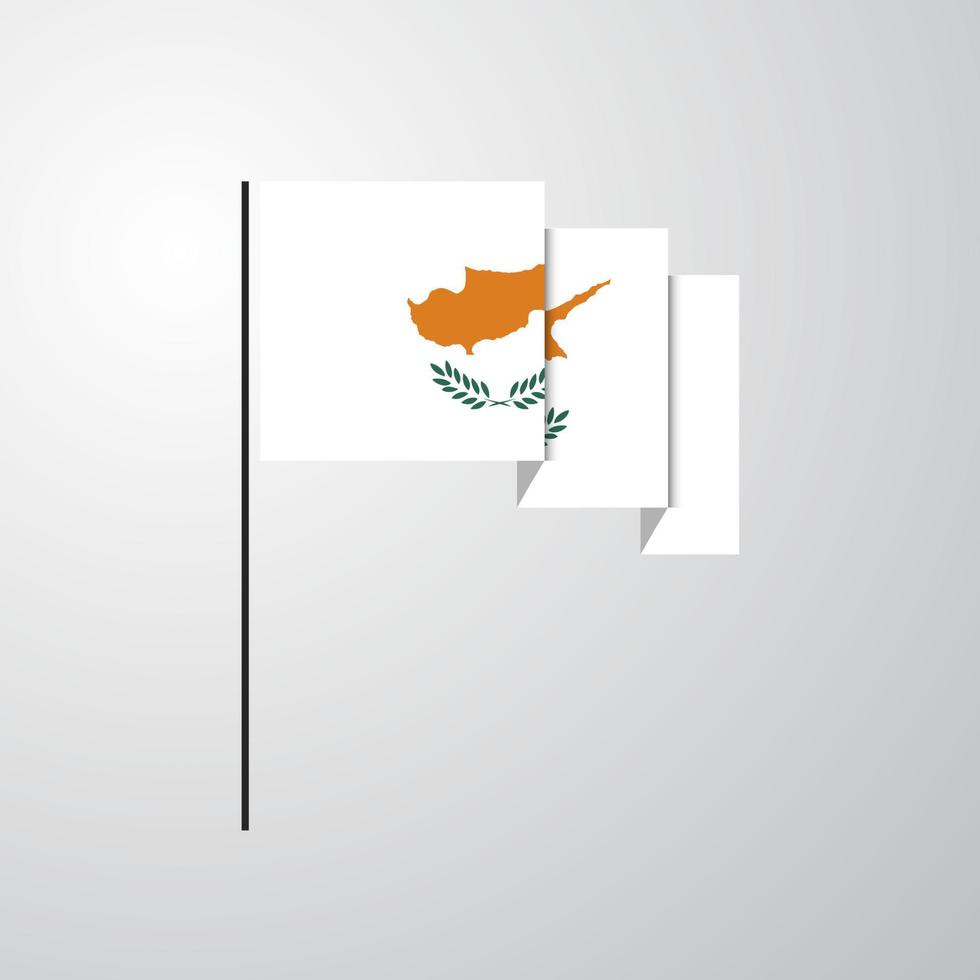 chypre agitant le drapeau fond créatif vecteur