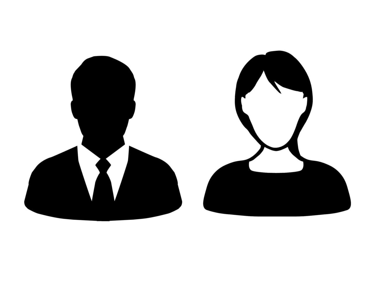 icône d'homme d'affaires, icône homme et femme. illustration de conception de vecteur. vecteur