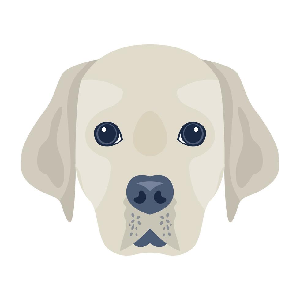 icône plate de chien conçue de manière créative vecteur