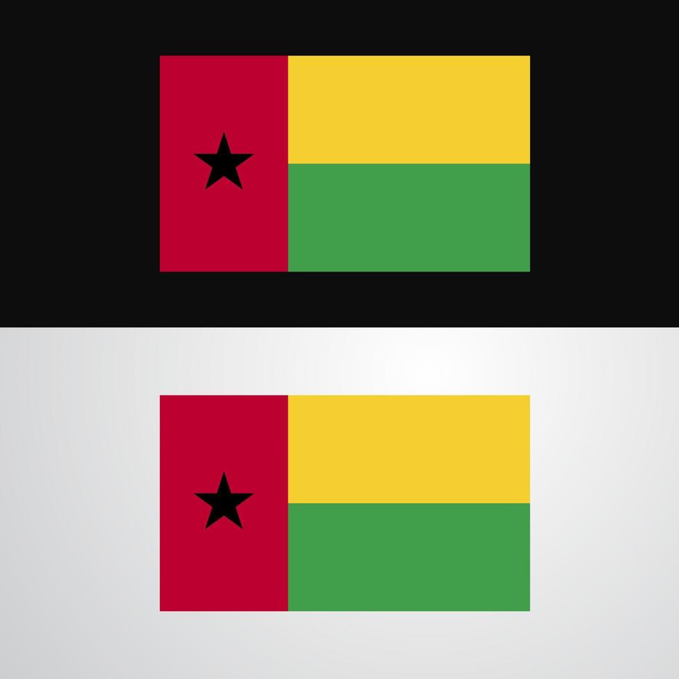 conception de bannière drapeau guinée bissau vecteur