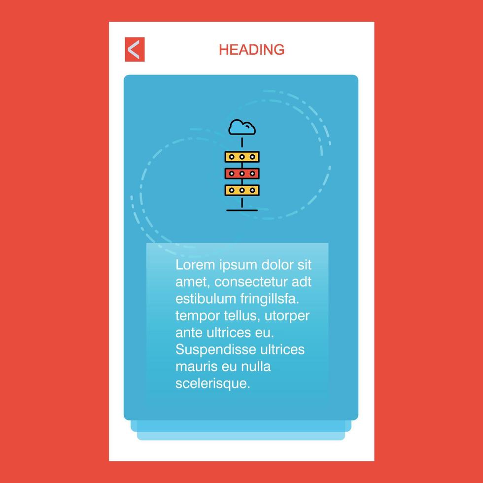 cloud computing mobile conception de bannières verticales vecteur de conception
