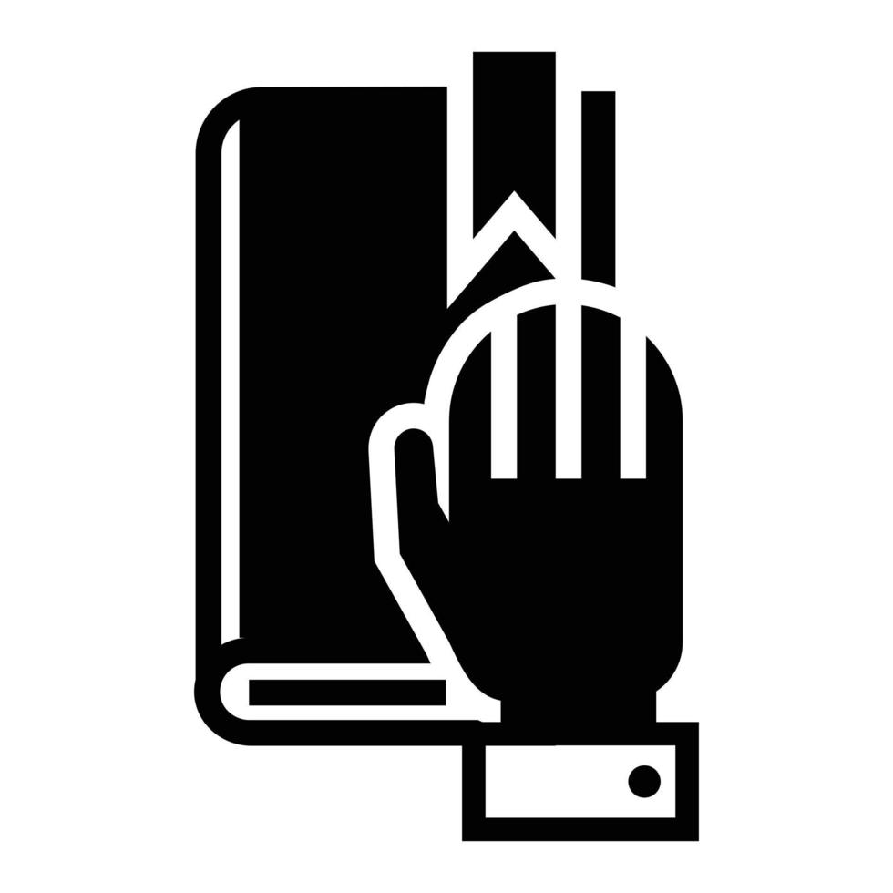 icône de serment politique, style simple vecteur