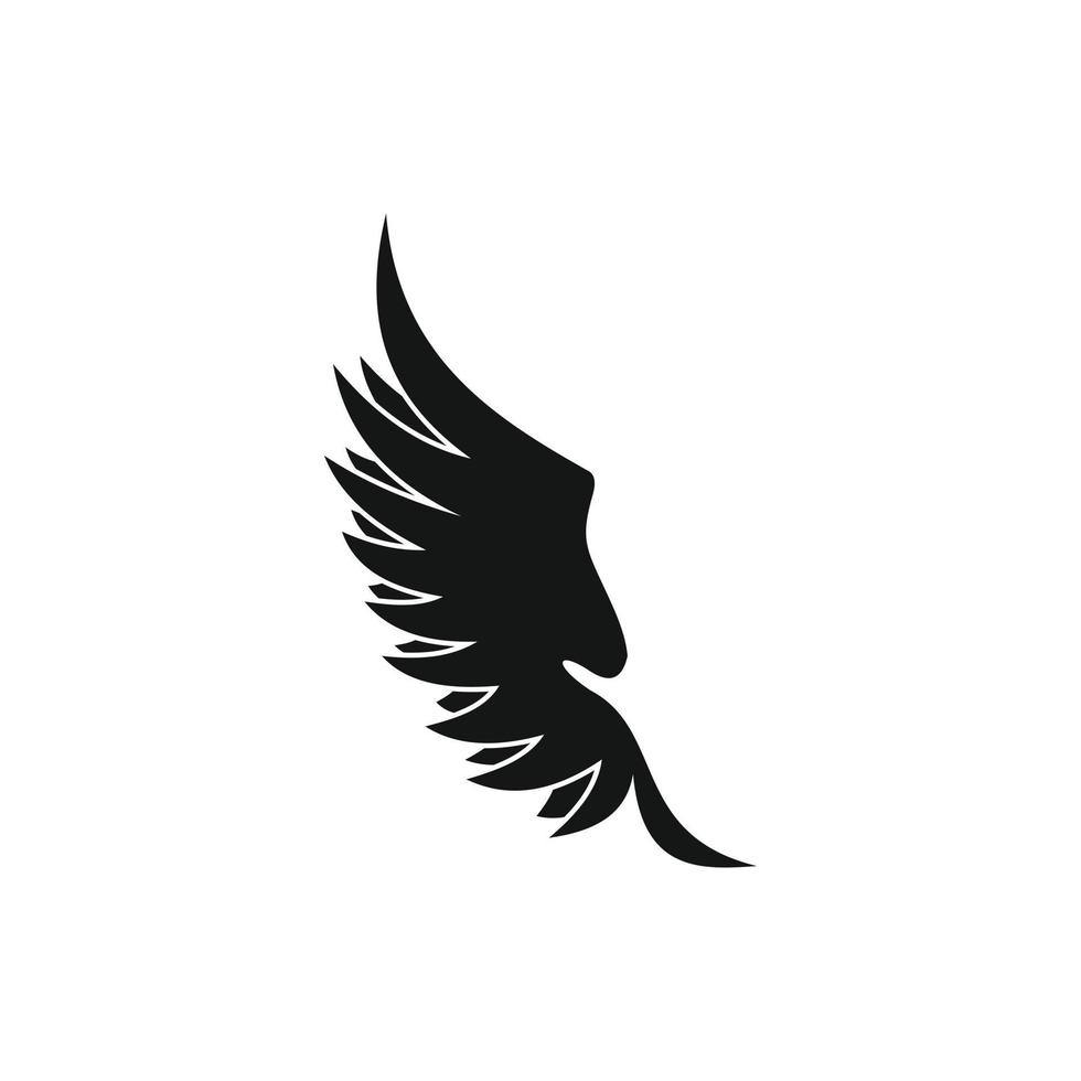 icône d'aile dans un style simple vecteur