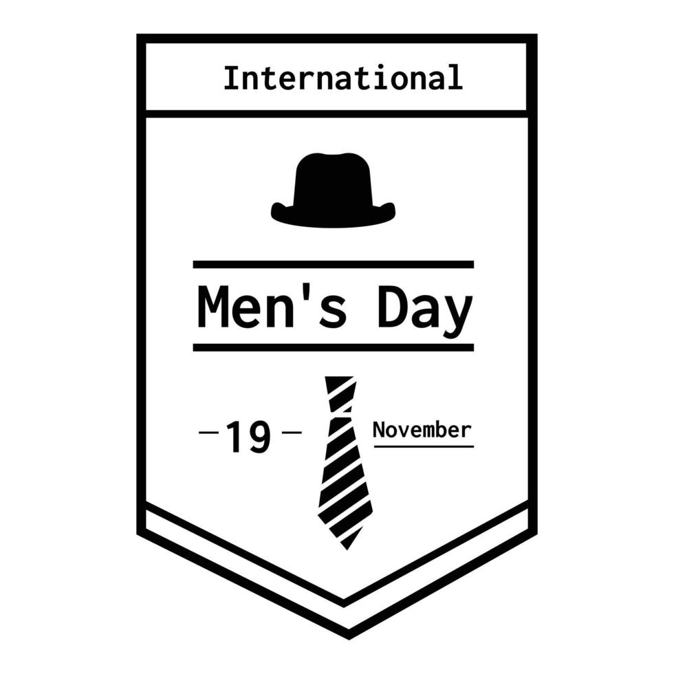 icône d'affiche de la journée internationale des hommes, style simple vecteur