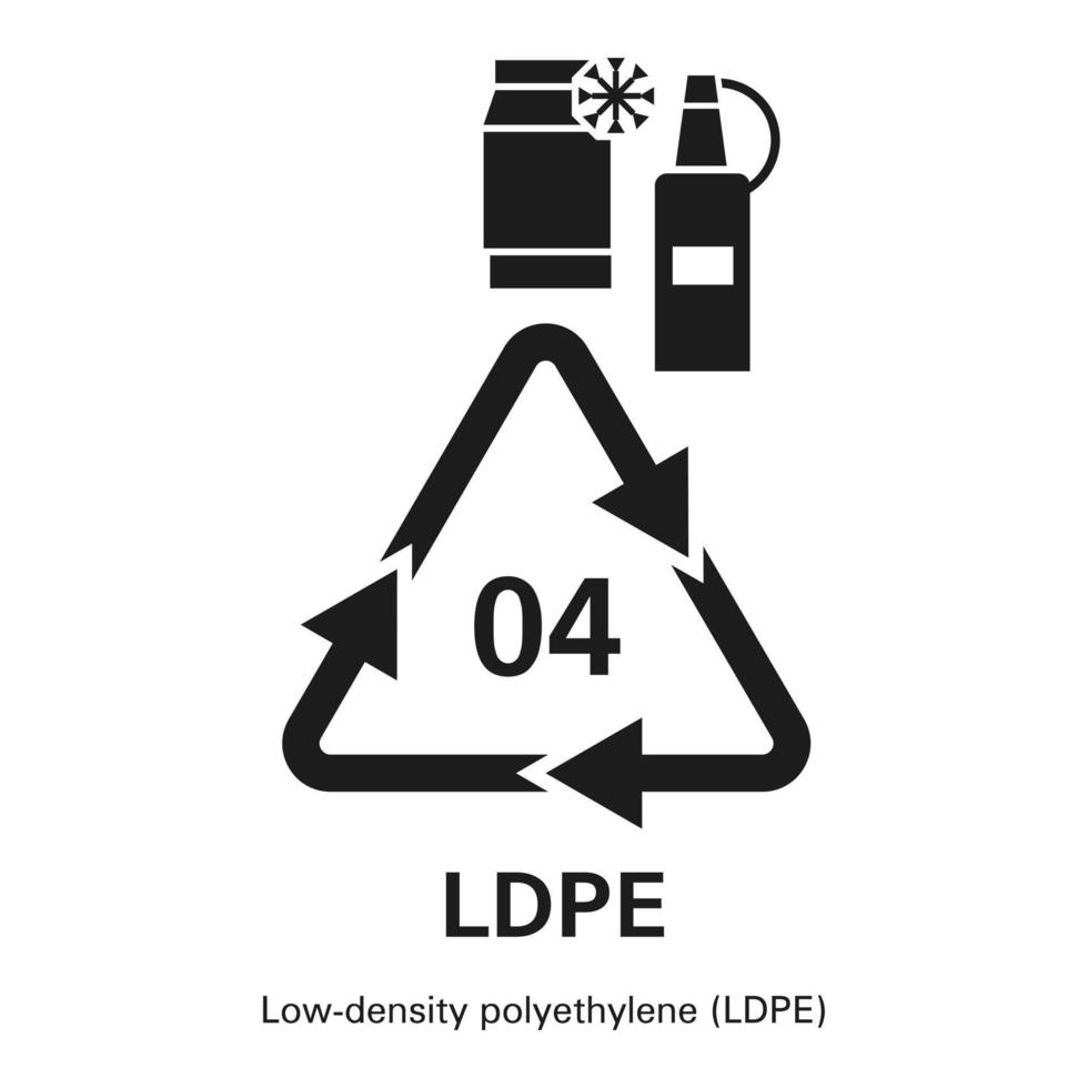 icône en polyéthylène basse densité, style simple vecteur