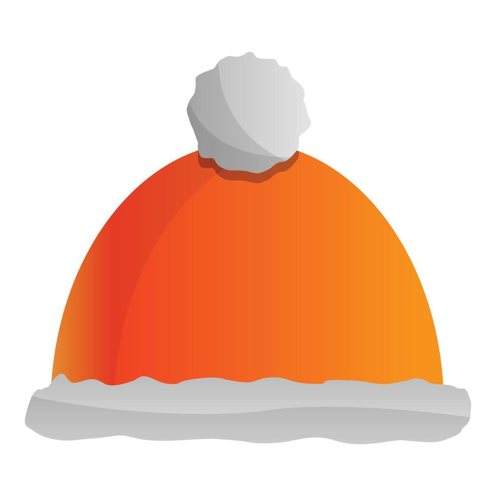 icône de chapeau d'hiver, style cartoon vecteur