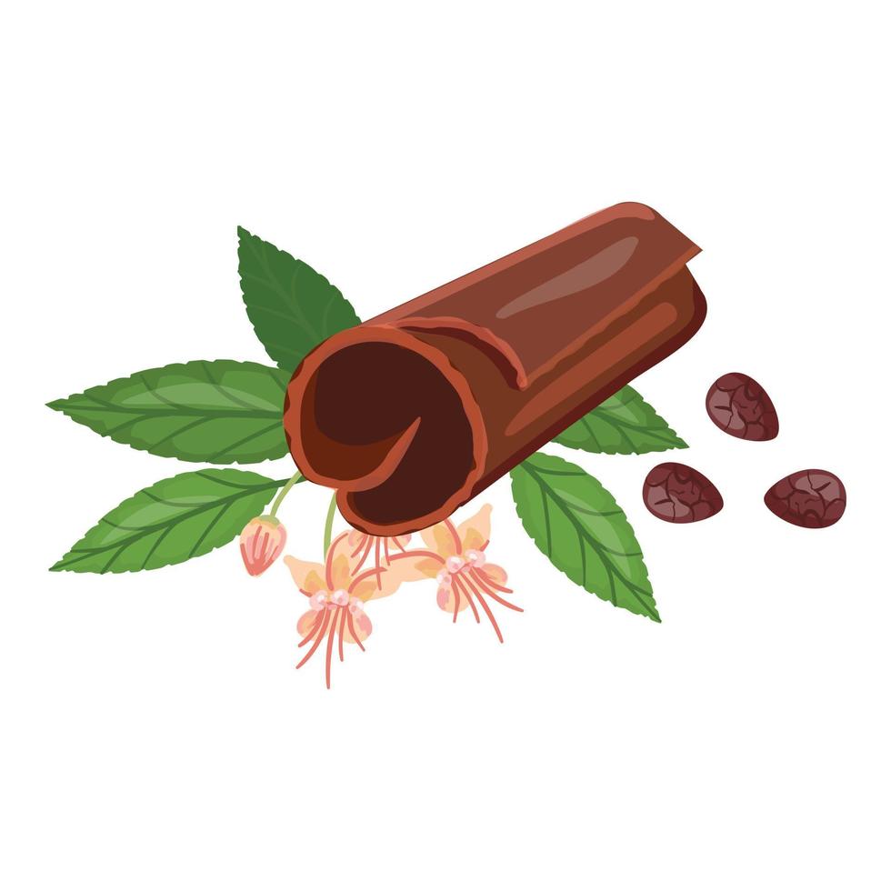 vecteur de dessin animé d'icône de beurre de cacao. Fève de cacao