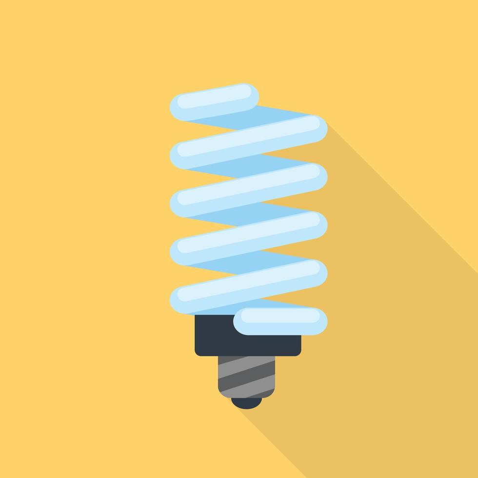 icône d'ampoule à économie d'énergie, style plat vecteur