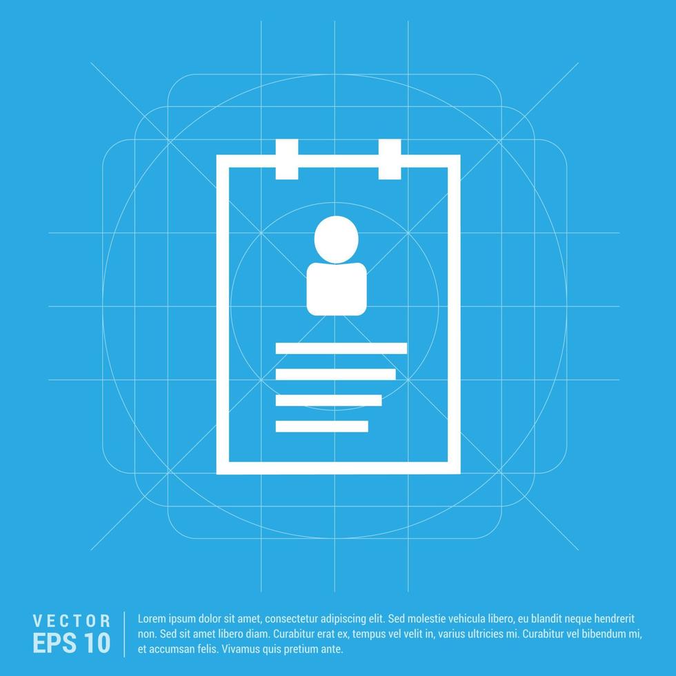 carte d'identité de l'utilisateur vecteur