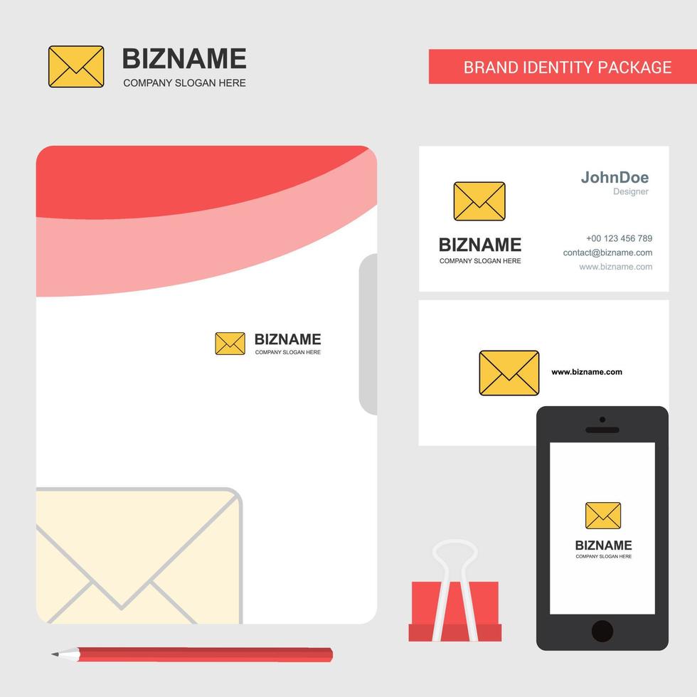 message entreprise logo fichier couverture carte de visite et application mobile conception illustration vectorielle vecteur