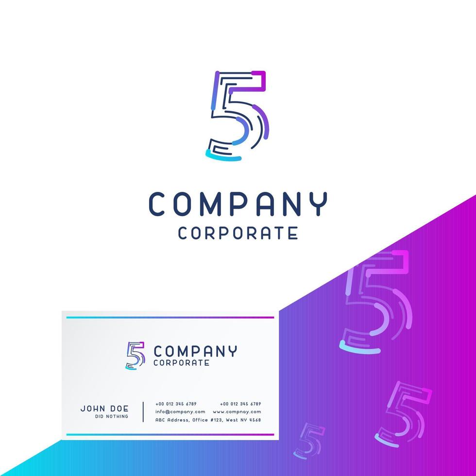 5 vecteur de conception de logo d'entreprise