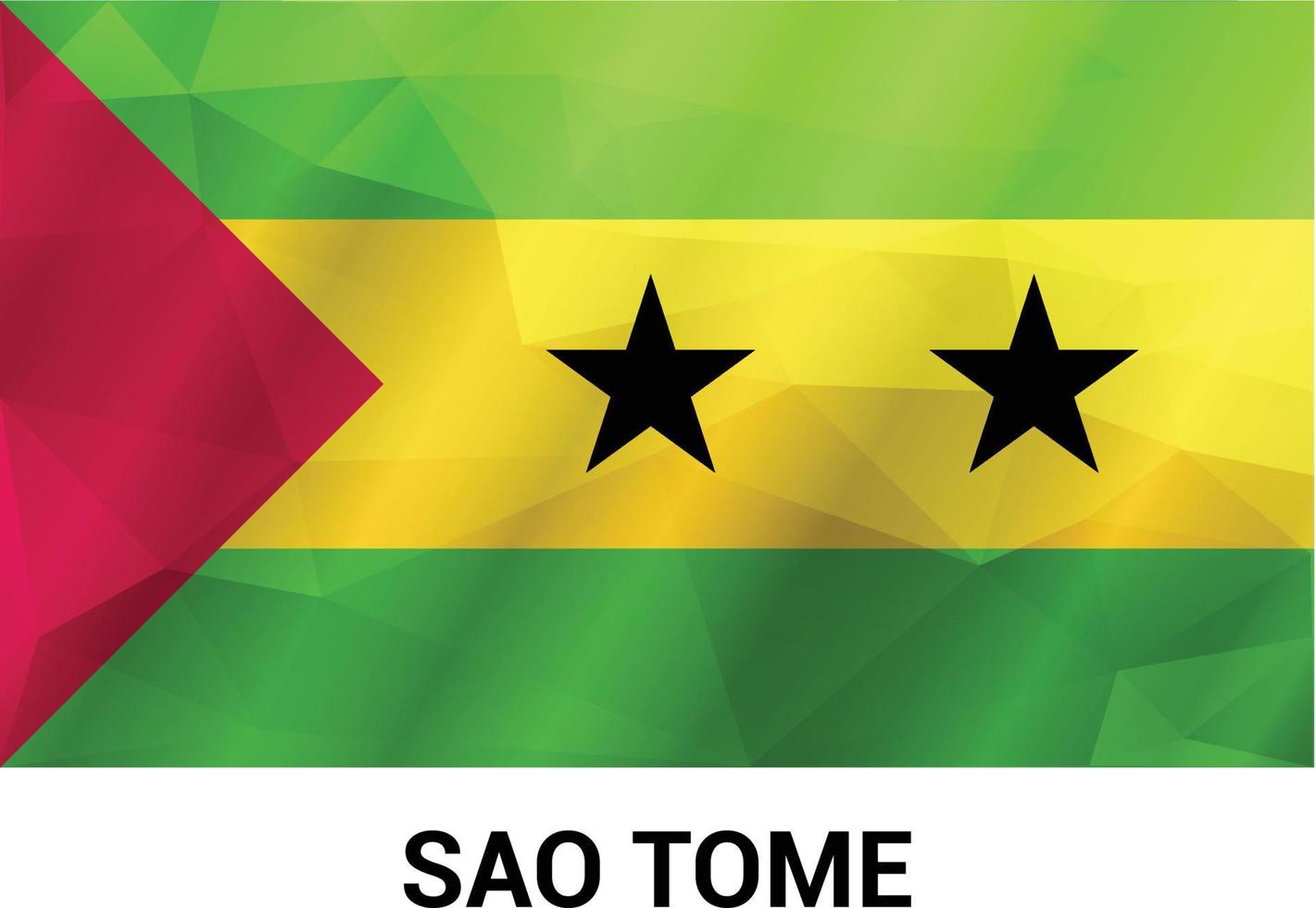 vecteur de conception de drapeaux de sao tomé