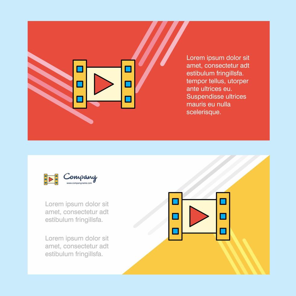modèle de bannière d'entreprise abstraite vidéo bannière d'entreprise publicitaire horizontale vecteur
