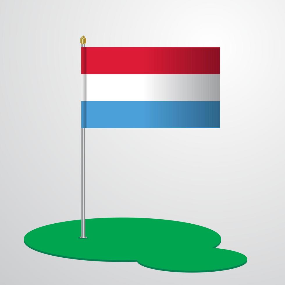 mât du drapeau luxembourgeois vecteur