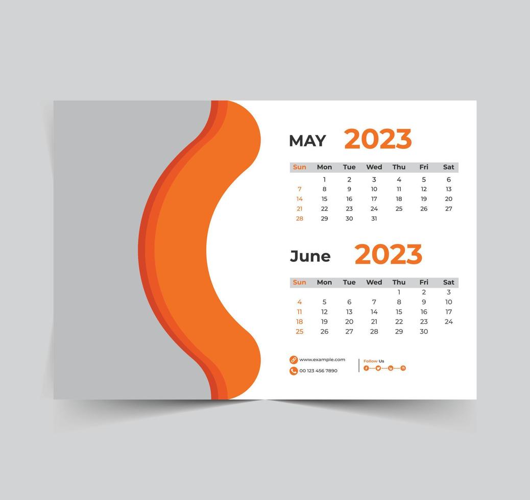 calendrier 2023 conception de bonne année vecteur