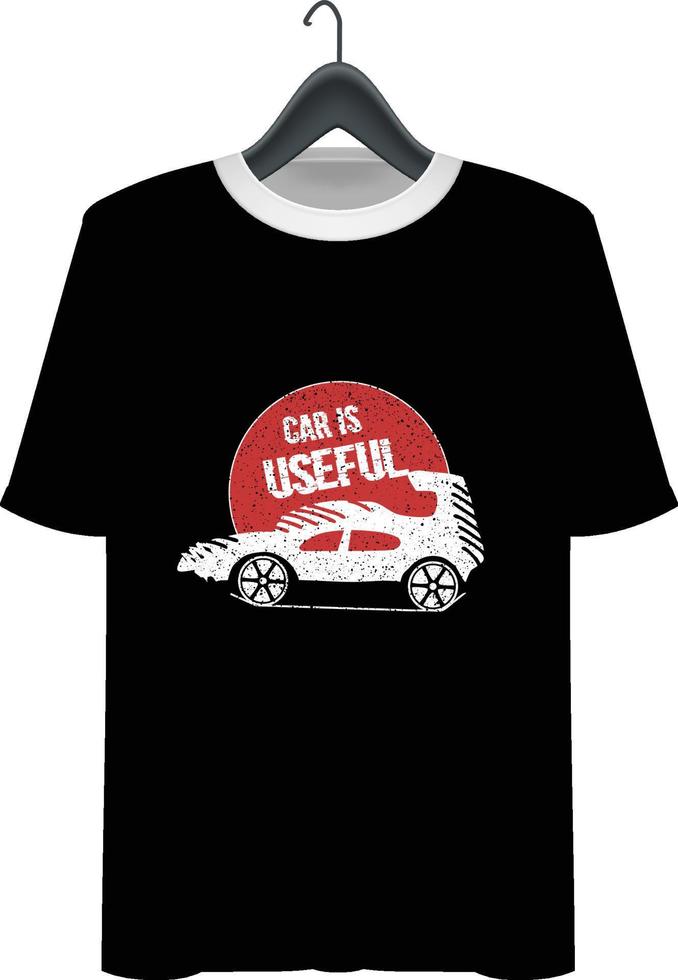 conception de t-shirt de voiture vecteur