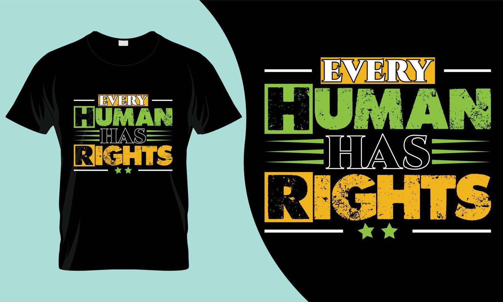 conception de t-shirt de la journée des droits de l'homme. ce serait la meilleure offre pour la prochaine journée mondiale des droits de l'homme. vecteur