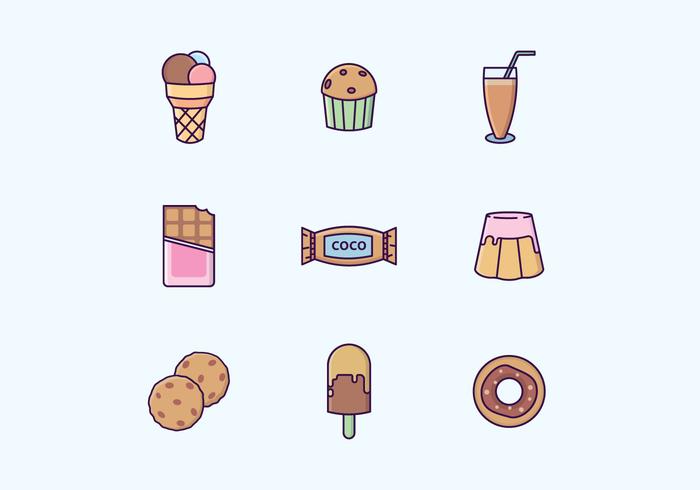 Chocolate Sweets & Drinks Vector Set