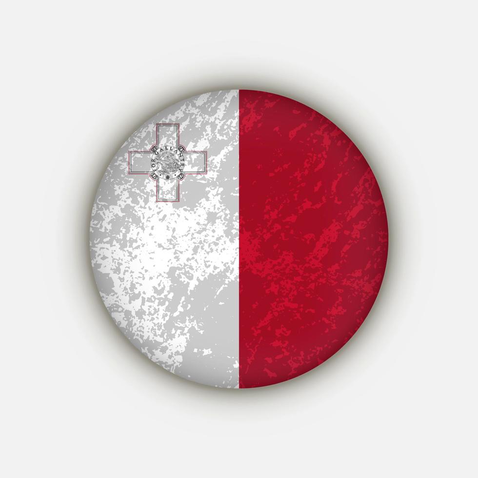 pays malte. drapeau maltais. illustration vectorielle. vecteur