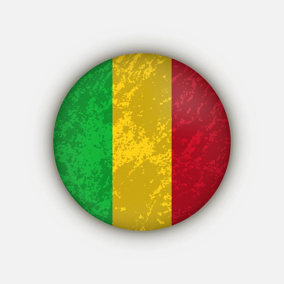 pays mali. drapeau malien. illustration vectorielle. vecteur