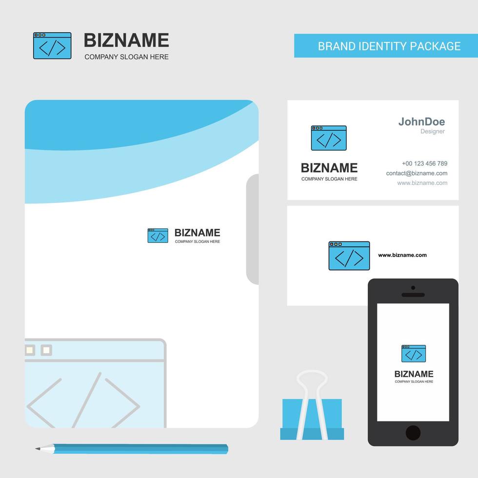 code entreprise logo fichier couverture carte de visite et application mobile conception illustration vectorielle vecteur