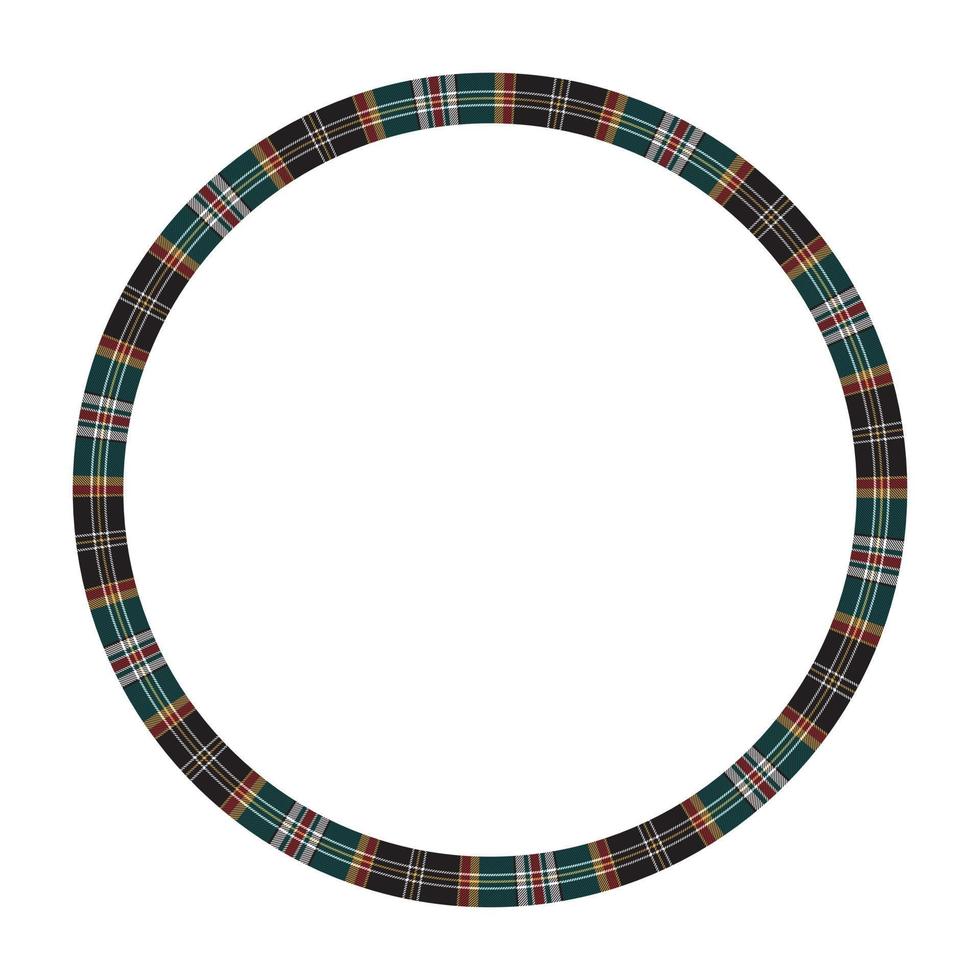 modèle de conception de modèle vintage de vecteur de cadre rond. conceptions de bordure de cercle texture de tissu à carreaux. arrière-plan tartan écossais pour l'art du collage, carte gif, artisanat fait à la main.