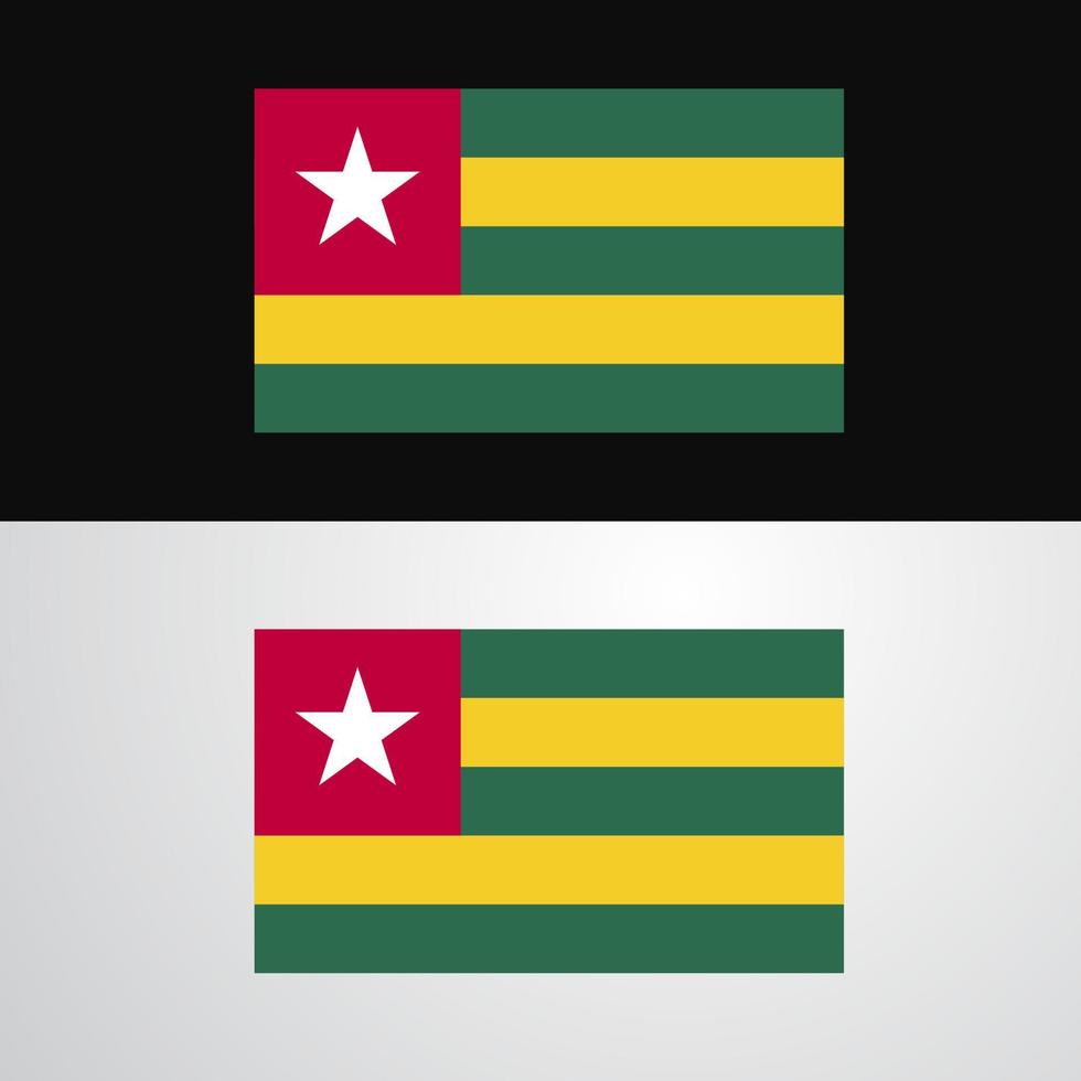 conception de bannière de drapeau togo vecteur