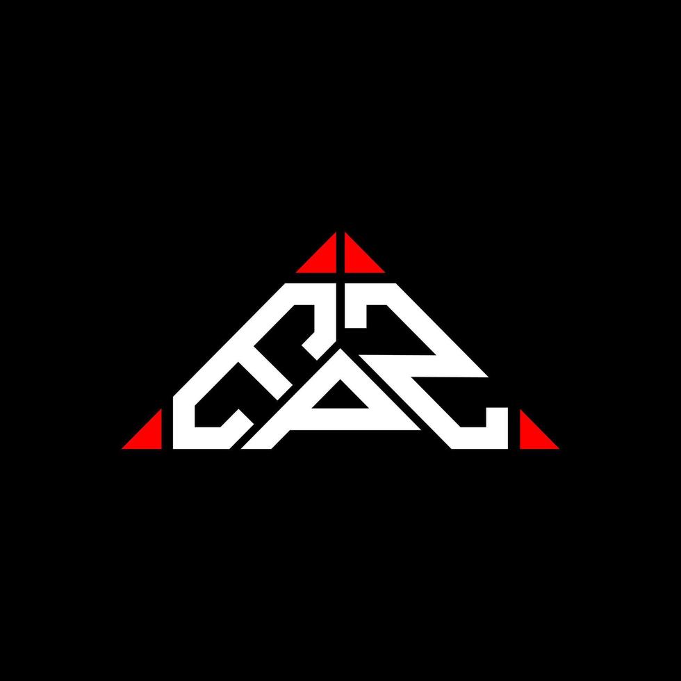 conception créative du logo de lettre epz avec graphique vectoriel, logo epz simple et moderne en forme de triangle rond. vecteur