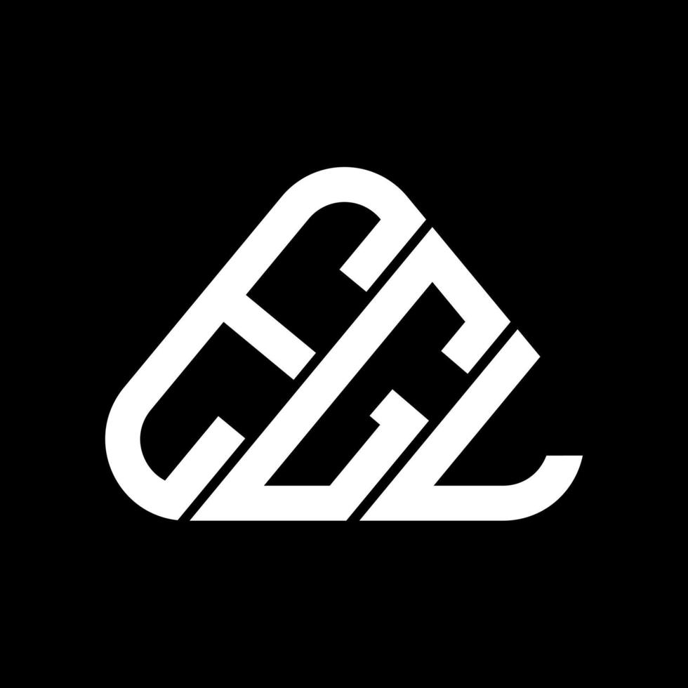 conception créative du logo de lettre egl avec graphique vectoriel, logo egl simple et moderne en forme de triangle rond. vecteur