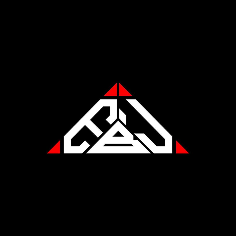 conception créative du logo de lettre ebj avec graphique vectoriel, logo ebj simple et moderne en forme de triangle rond. vecteur
