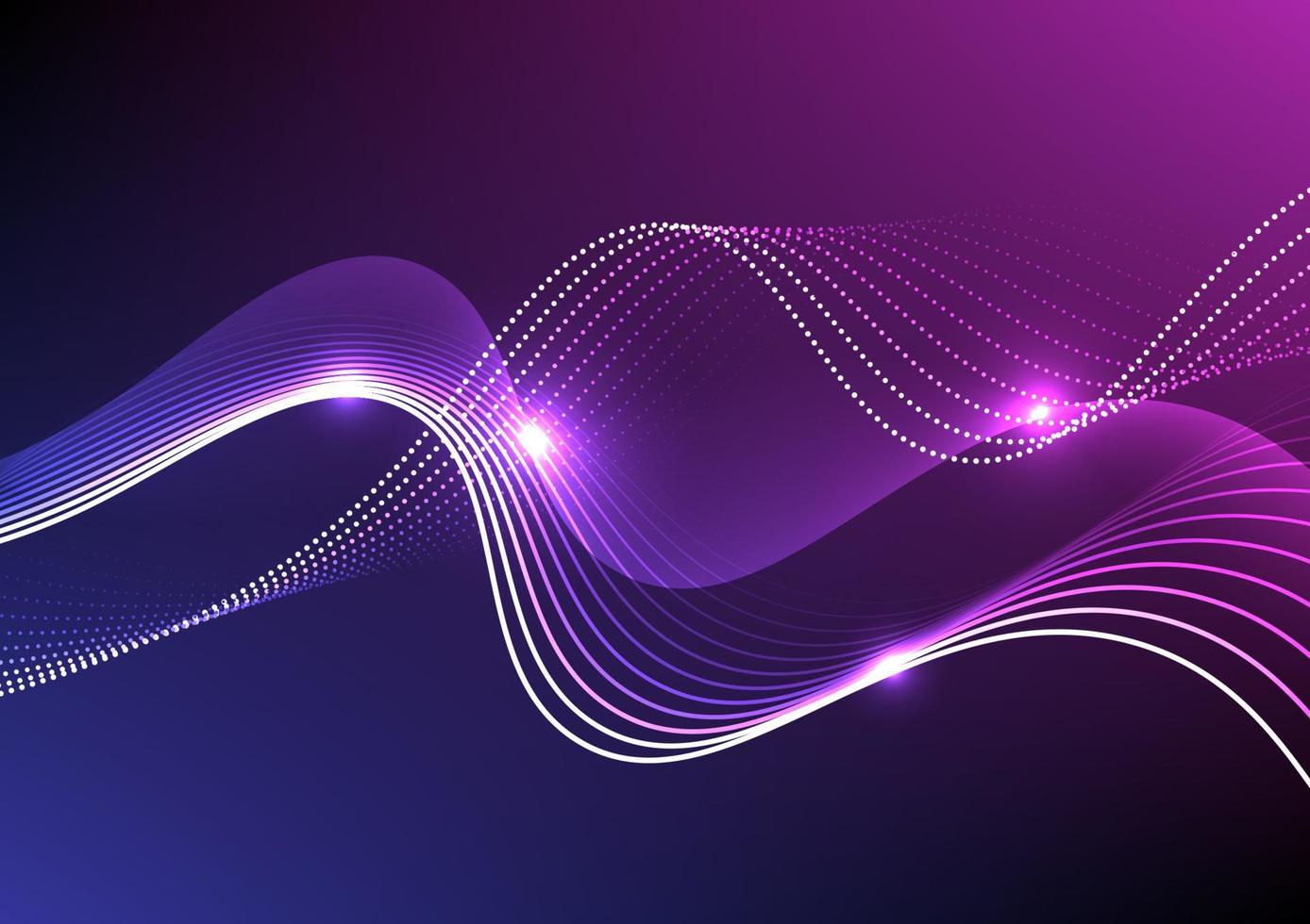 fond de vecteur abstrait moderne de lignes d'onde fluide dégradé violet et bleu. concept d'illustration de technologie futuriste.