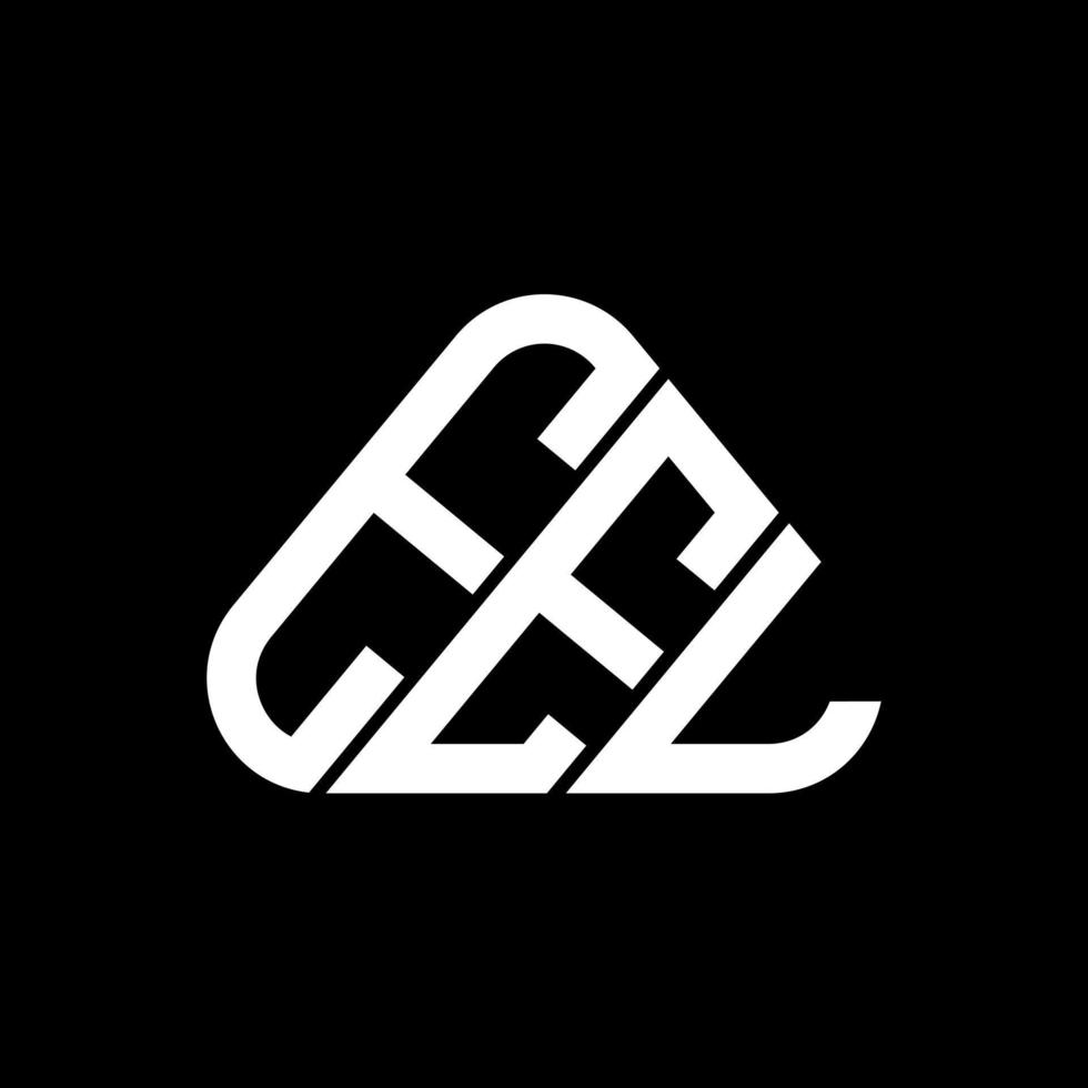 conception créative de logo de lettre d'anguille avec graphique vectoriel, logo simple et moderne d'anguille en forme de triangle rond. vecteur