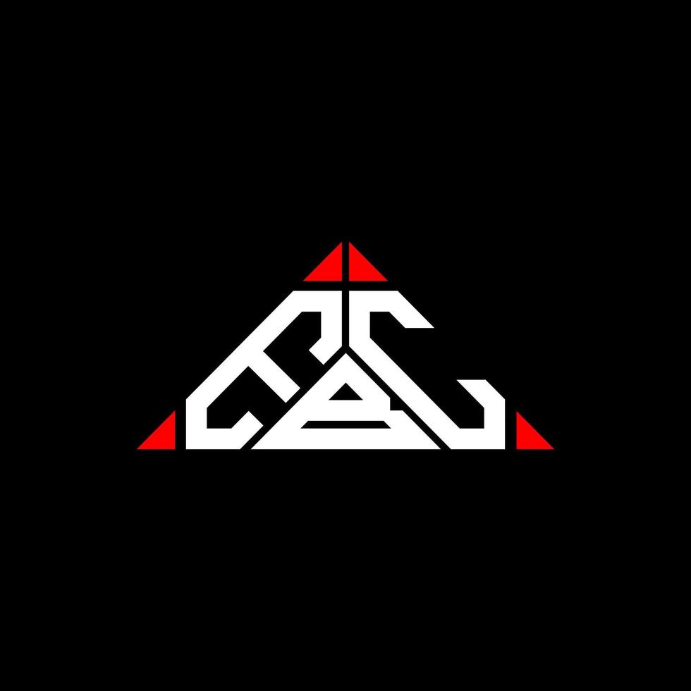 conception créative du logo de lettre ebc avec graphique vectoriel, logo ebc simple et moderne en forme de triangle rond. vecteur