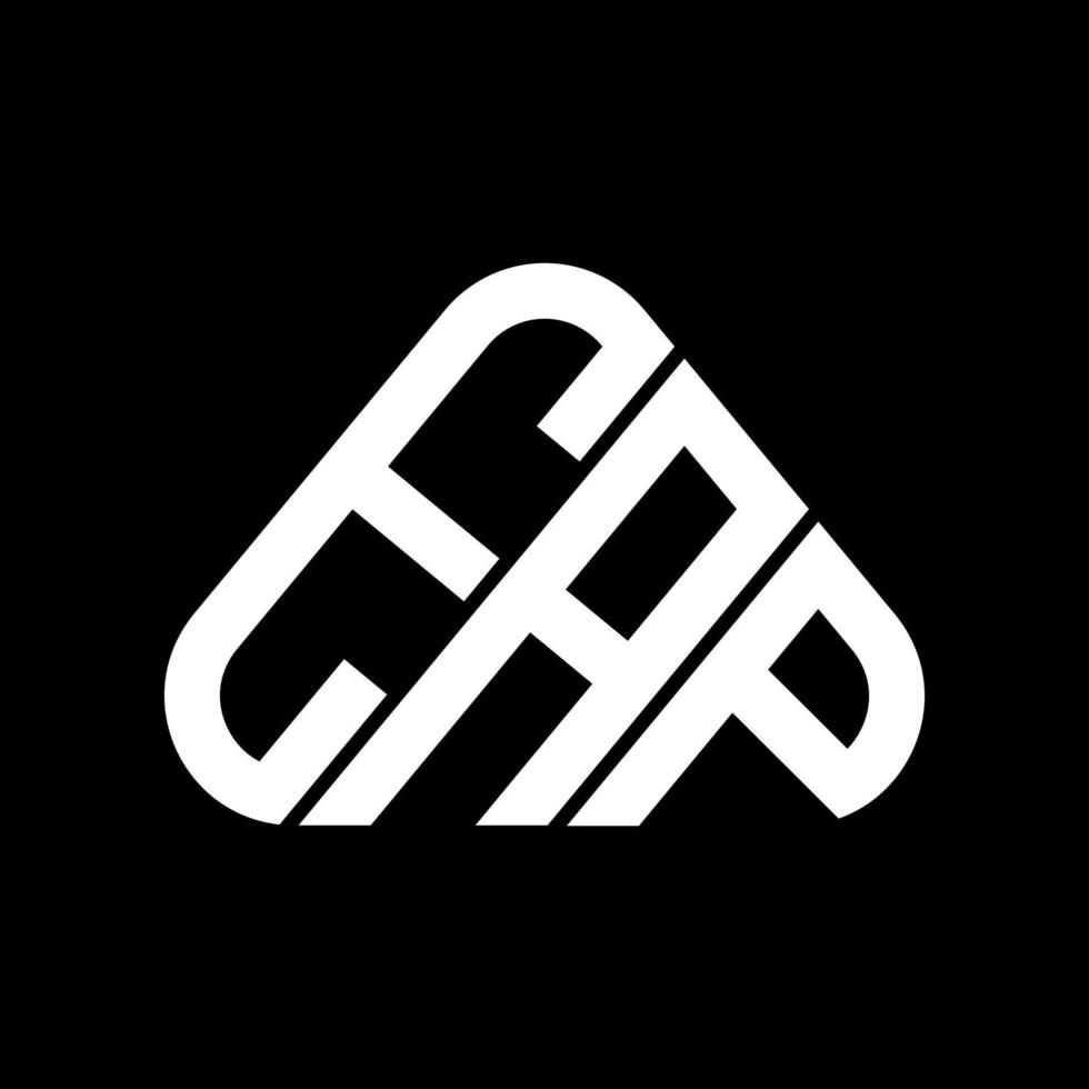 conception créative de logo de lettre eap avec graphique vectoriel, logo eap simple et moderne en forme de triangle rond. vecteur