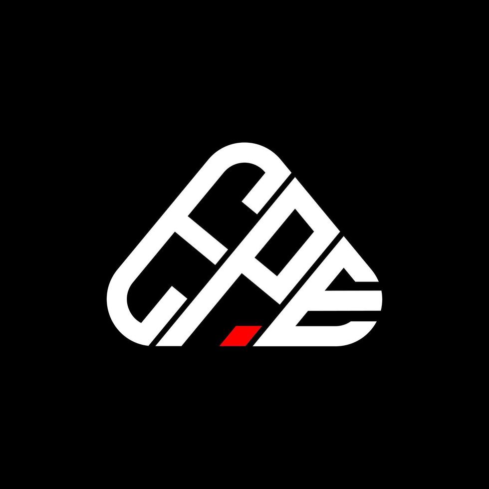 conception créative du logo de la lettre ep avec graphique vectoriel, logo ep simple et moderne en forme de triangle rond. vecteur