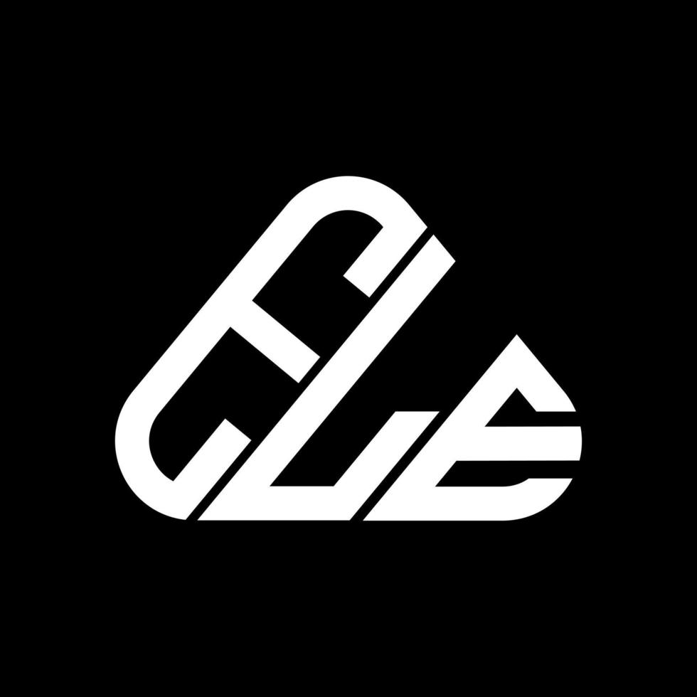 création de logo de lettre ele avec graphique vectoriel, logo ele simple et moderne en forme de triangle rond. vecteur